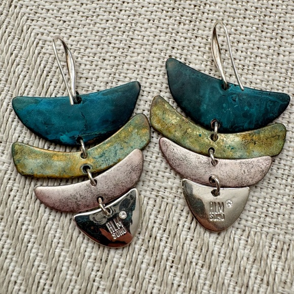 Robert Lee Morris Soho Patina Chandelier Fishtail Earrings - Picture 13 of 16